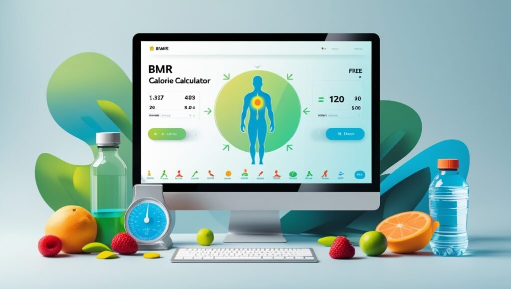 Free BMR and calorie calculator showing daily energy needs based on user input like age, weight, and activity level
