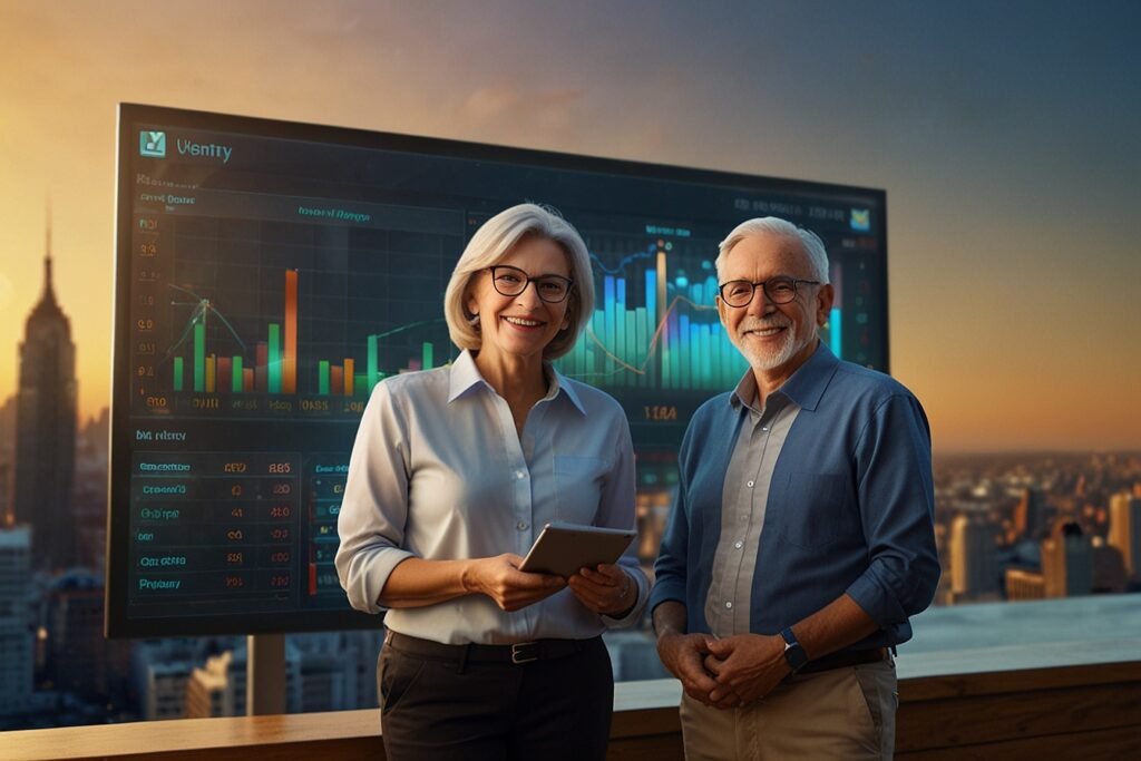 Interactive annuity calculator with input fields and growth chart