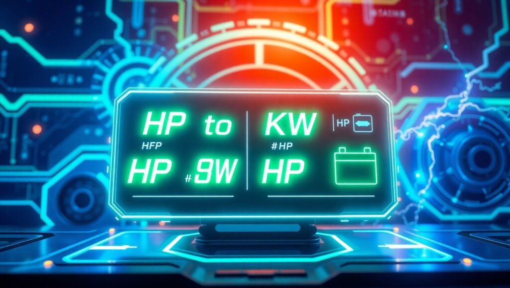 Online HP to KW and KW to HP power conversion calculator with real-time results and chart visualization