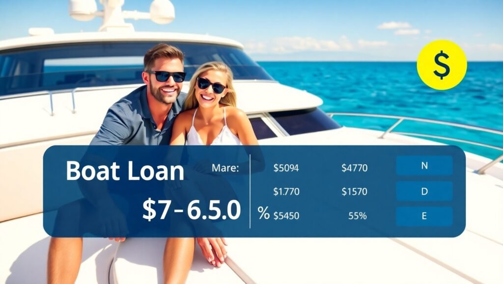 Boat loan calculator with payment breakdown chart