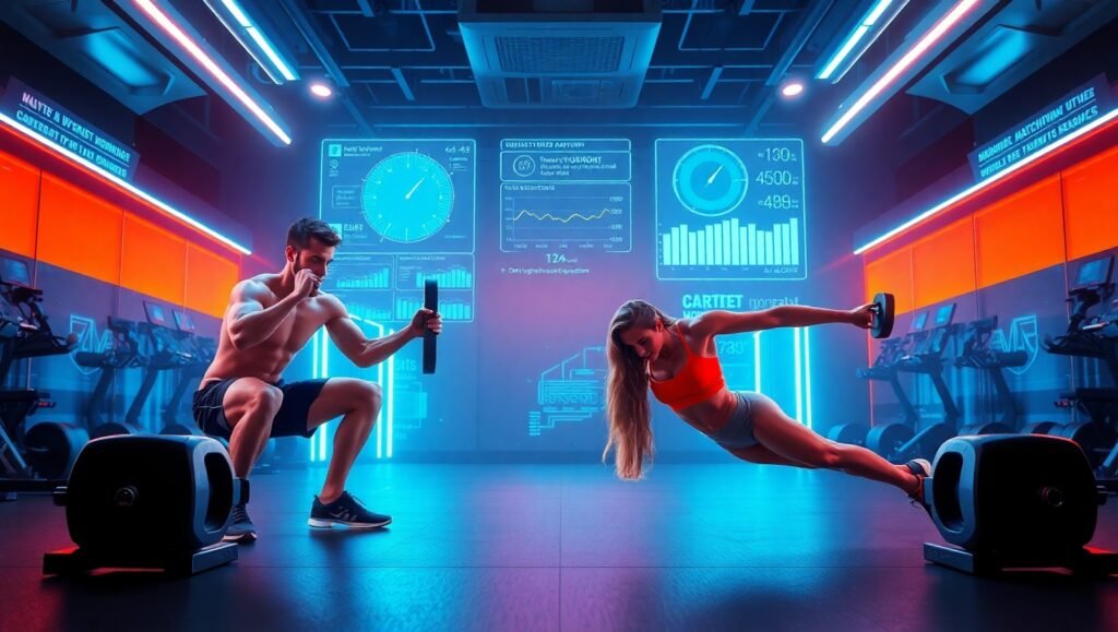 Personalized fitness workout generator interface with exercise customization options