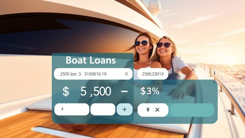 Marine financing tool showing amortization schedule