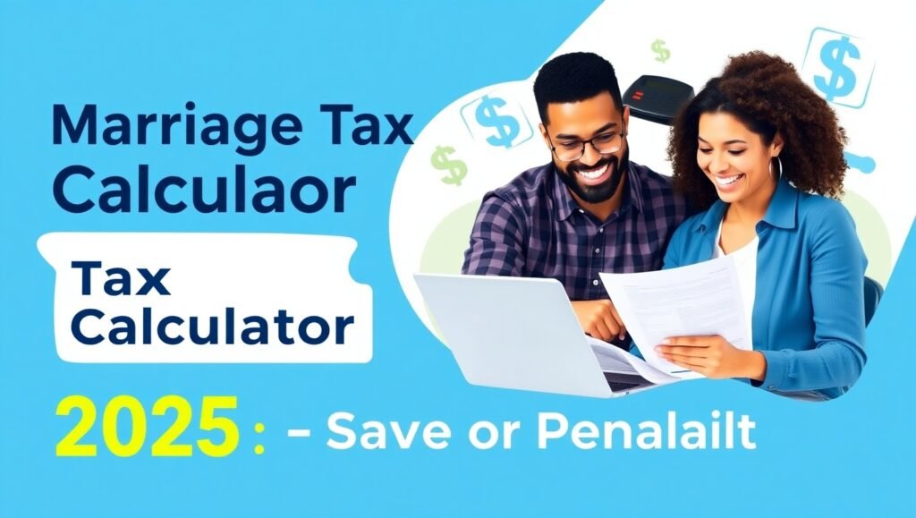 Marriage tax savings calculator for joint vs single filing 2025