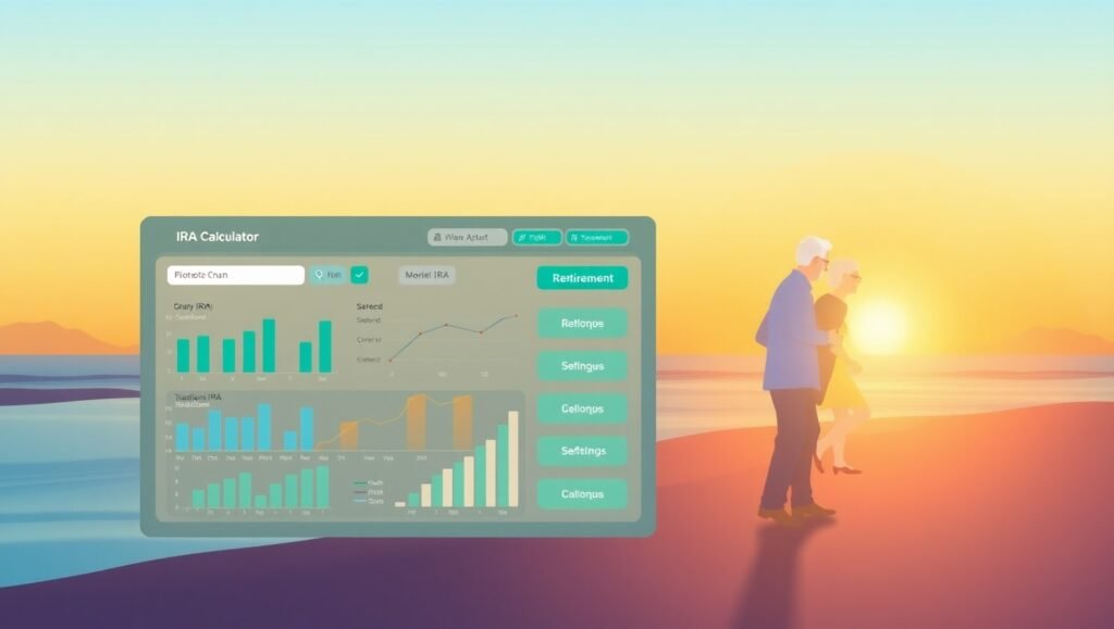 Retirement planning tool with tax-efficient IRA projections