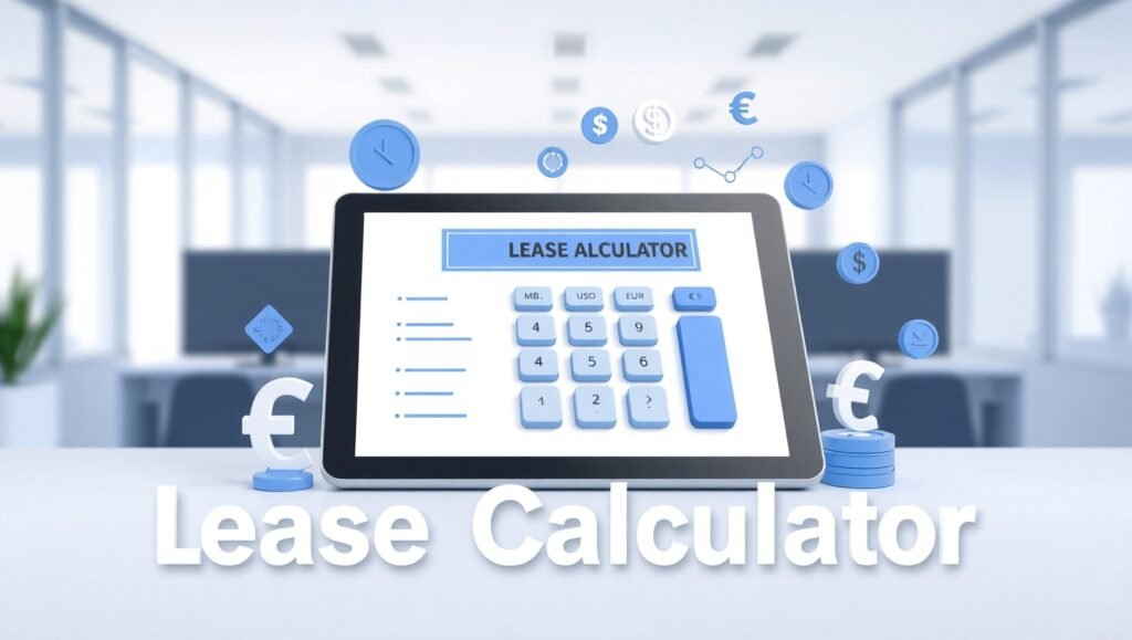 Financial tool comparing lease options with charts and graphs