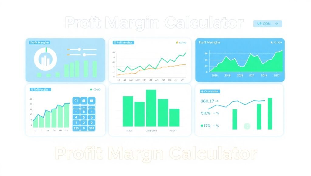 Profit margin calculator with interactive charts